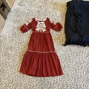 Gretel Embroidered Maxi Dress XS - Anthropologie